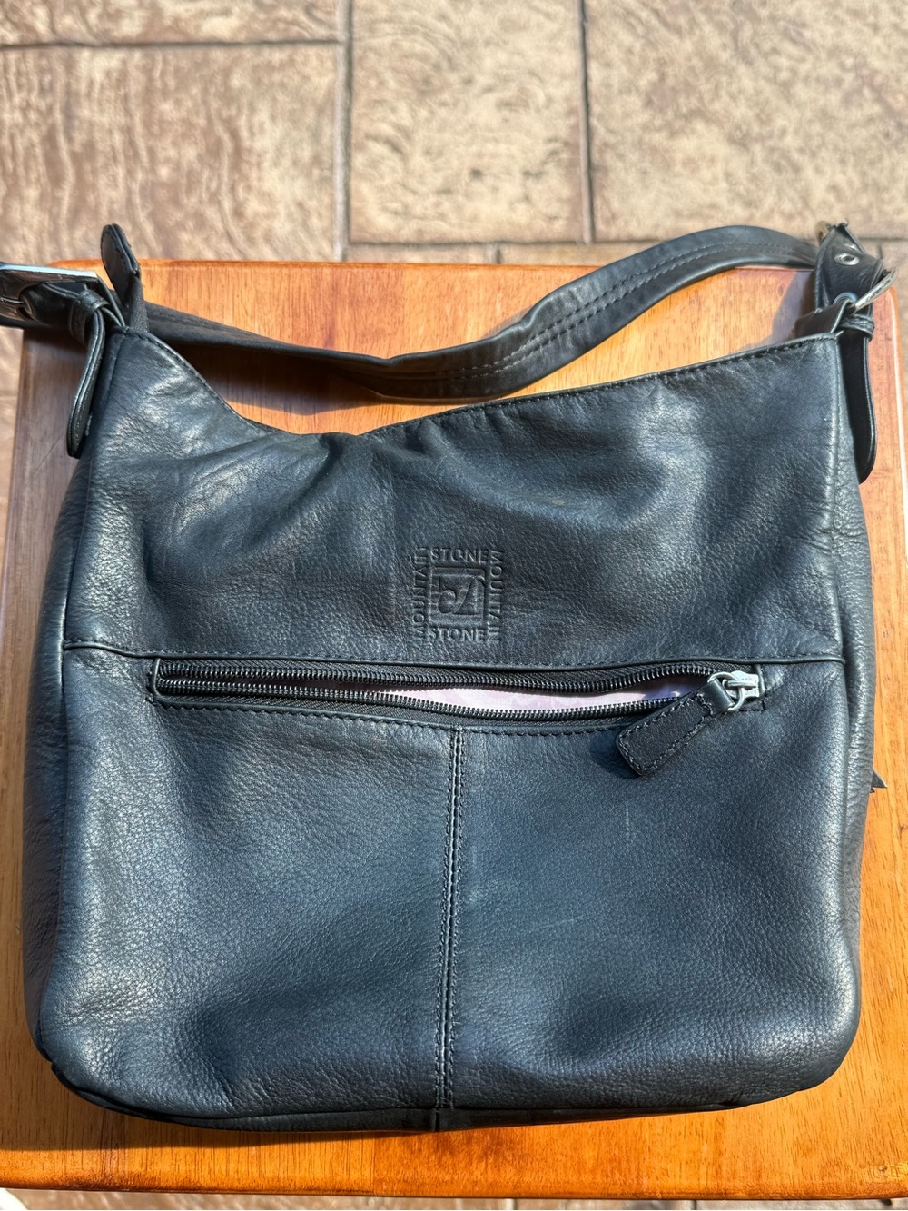 Black Leather Crossbody Bag